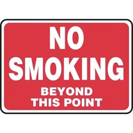 Accuform SAFETY SIGN NO SMOKING BEYOND THIS MSMK432XV MSMK432XV